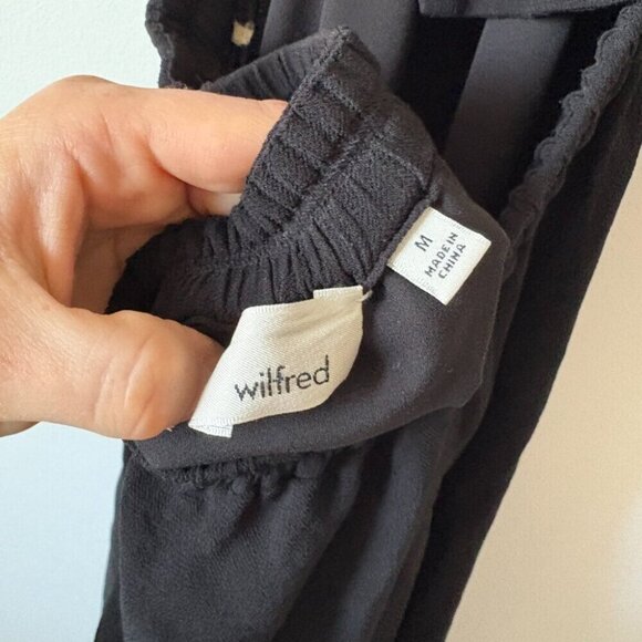 Aritzia Wilfred Pascale Open Back Tie Maxi Dress Black Size Medium - Picture 7 of 8